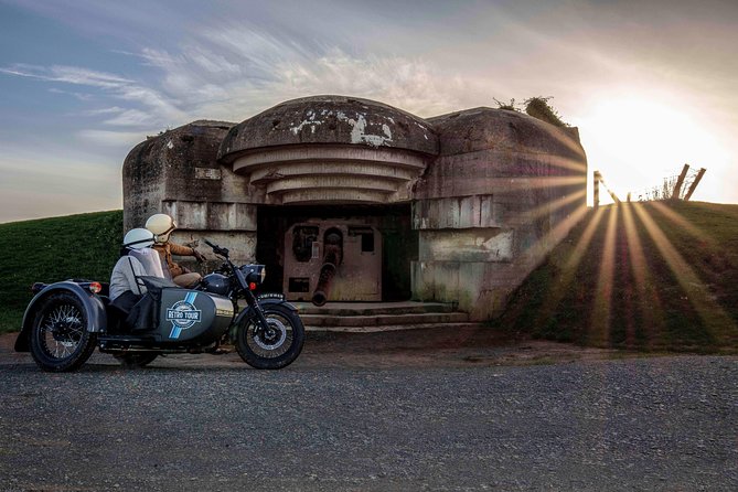 2- to 6-hour sidecar excursion on the D-Day Landing Beaches - Port-en-Bessin and the Fuel Network