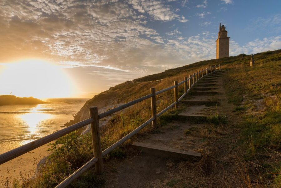 A Coruña: Historic Walking Tour Old Town and Highlights - The Marina galleries and the walk to the Obelisk