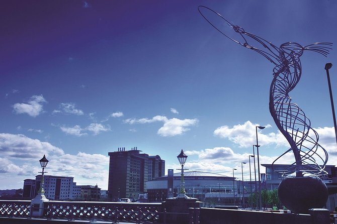 A History of Terror - Belfast City Centre Walking Tour - The Beacon of Hope closes the story by the River Lagan