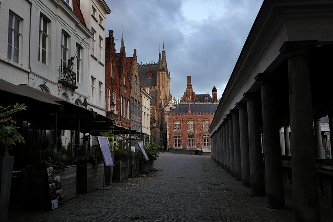 Across Bruges History Equals Fun with chocolate and waffle sample - Boniface Bridge and the Church of Our Lady