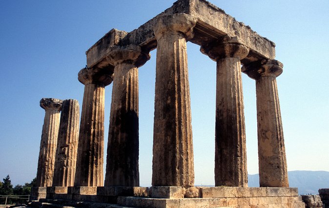 Ancient Corinth, Sanctuary of Hera, Blue Lake & Canal from Athens - Peirene Fountain, Bema, and the museum