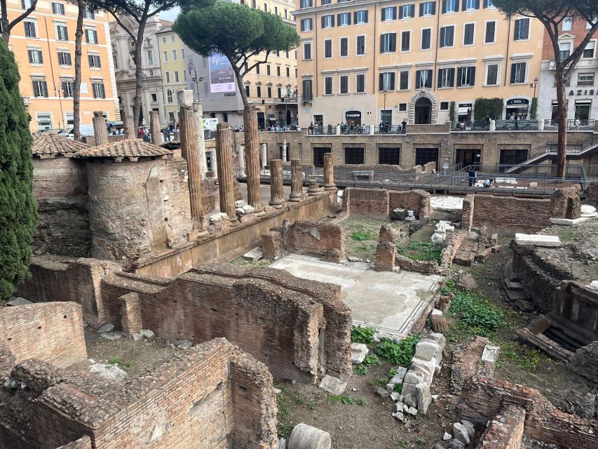 Ancient Rome: Archeological area Largo Argentina - Imperial and medieval layers beneath modern Rome