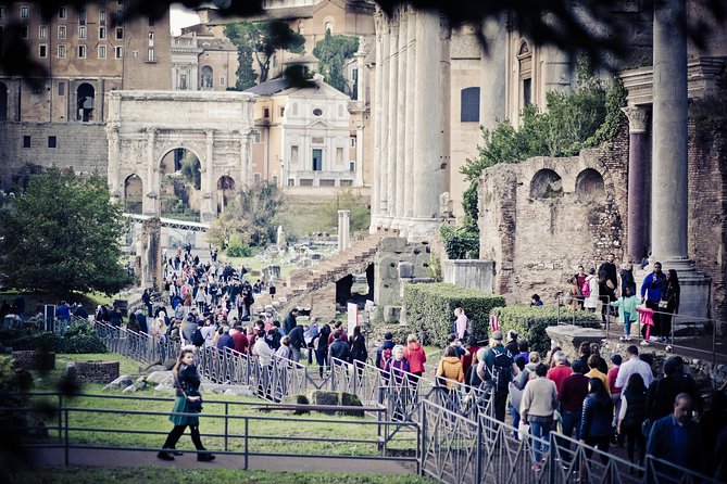 Ancient Rome Guided Tour: Colosseum, Forum and Palatine & Pick Up - The Imperial Forums and the road back toward the Colosseum