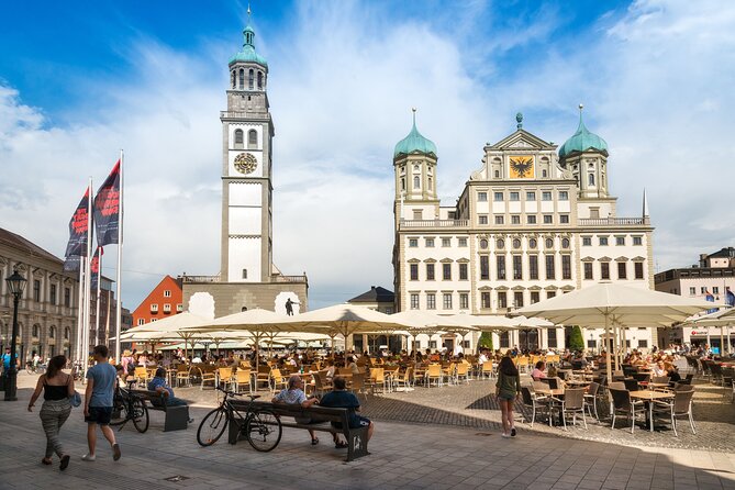Classic city tour in the World Heritage City of Augsburg - Augustus Fountain on Rathausplatz