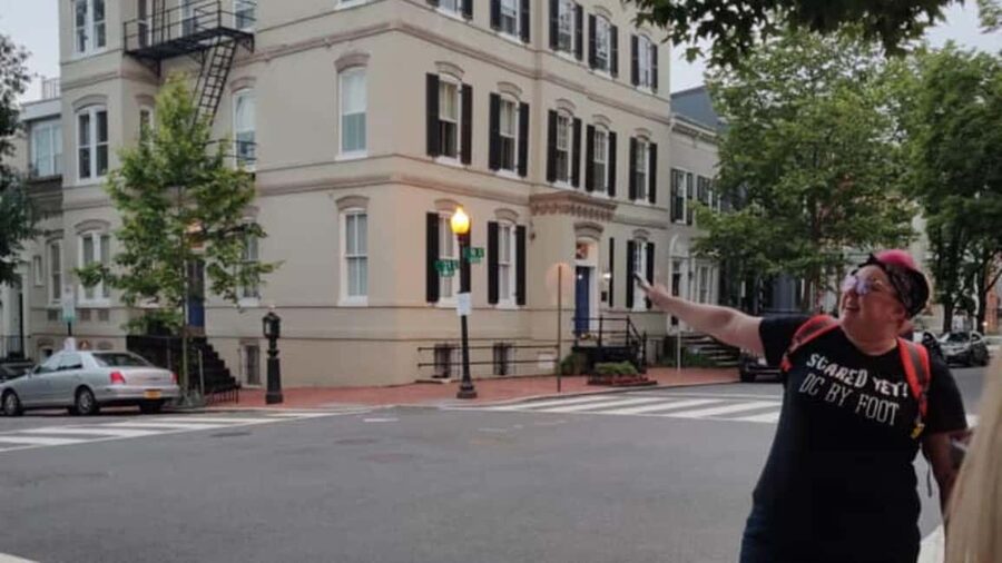 DC: Ghosts of Georgetown Haunted History Nighttime Tour - Haint Blue porches and spirits at the threshold