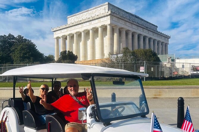 DC Monuments & History Guided E-Cart Tour-Blankets - Jefferson, Roosevelt, and King form a powerful sequence