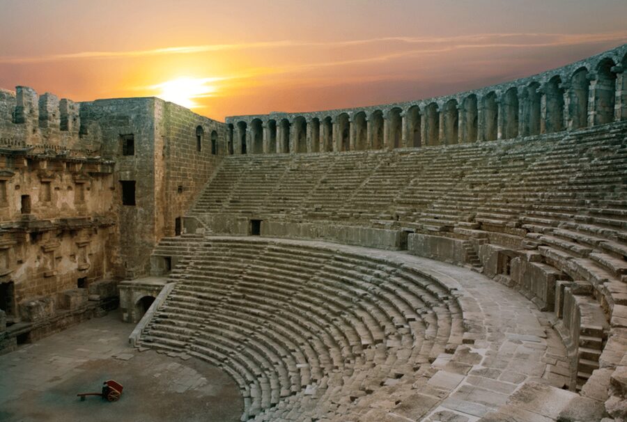 From Antalya: Day Tour of Ancient Roman Sites - Side, Roman ruins beside the sea
