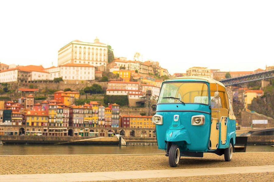 From Leixões: Private Porto Historic Center Tuk Tuk Tour - Port wine beside the Douro