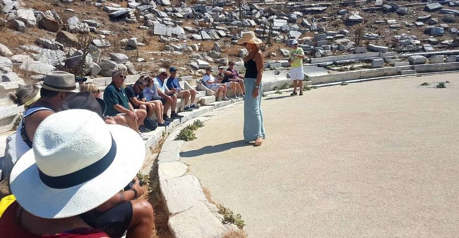 From Mykonos: Ancient Delos Tour - Walking through the Sacred Way and Agora