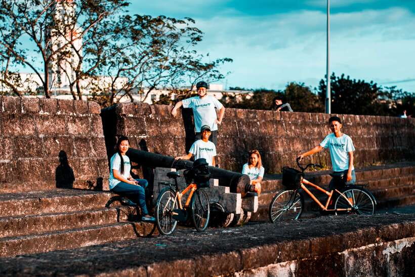 Intramuros, Manila: Historical Bamboo Bike Tour - A cafe break before the old gates