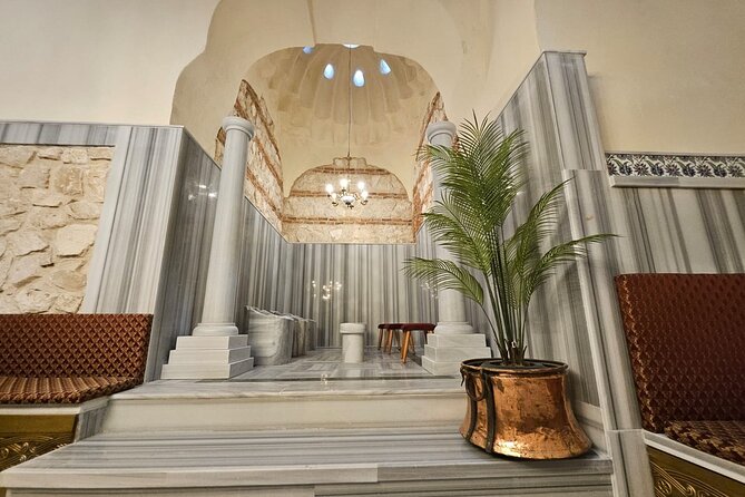 Istanbul Gedikpasa Historical Turkish Bath with Privacy Option - Stage one: warm marble and steam