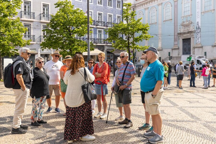 Lisbon: History, Stories and Lifestyle Walking Tour - Portas do Sol frames Alfama and the Tagus