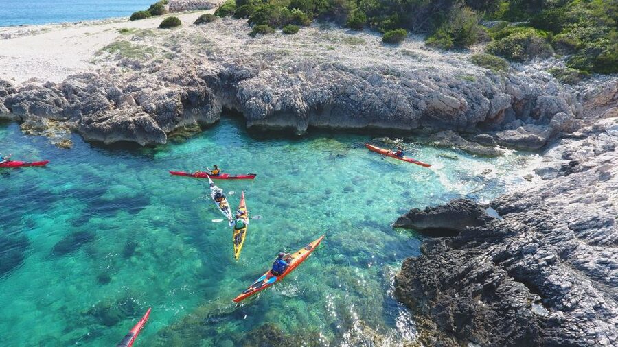 Lumbarda: Half-Day Kayaking and History with Wine delight - Vrnik and the story told by its quarries