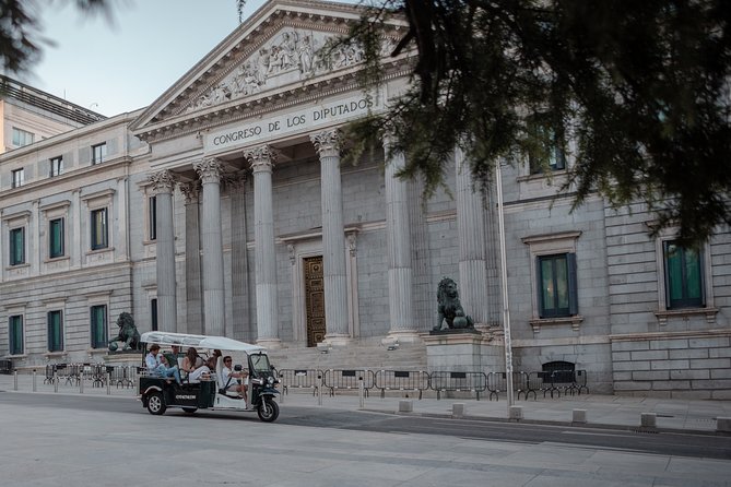 Madrid Historical Tour with Local Guide in Eco Tuk Tuk Private - Neptune and Cibeles, Madrid’s football crossroads