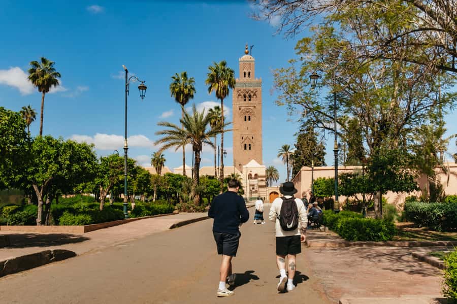 Marrakech: Saadian Tombs & Bahia Palace, Medina Guided Tour - Koutoubia Mosque and the city’s most familiar landmark