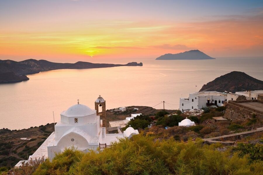 Milos Island: Archaeology & Culture Tour - Papafragas opens with water and volcanic rock