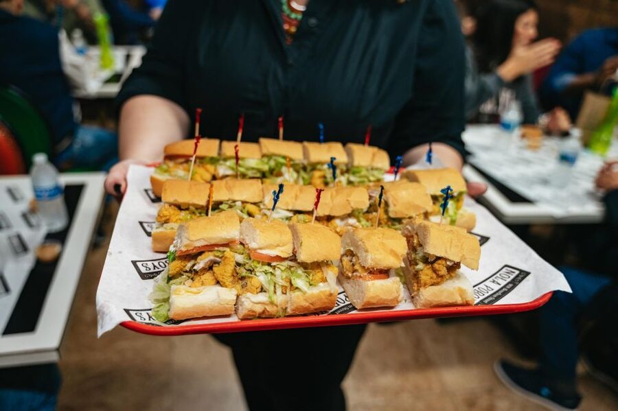 New Orleans: French Quarter Food History Walking Tour - Catfish po-boy at NOLA Poboys