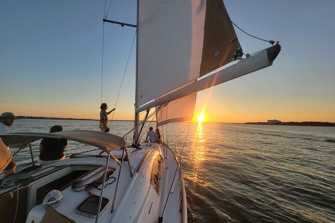 Private Sunset Sail BYOB Dolphin/History Tours on 43ft Mystique - Why a Private Sunset Sail Works So Well in Charleston