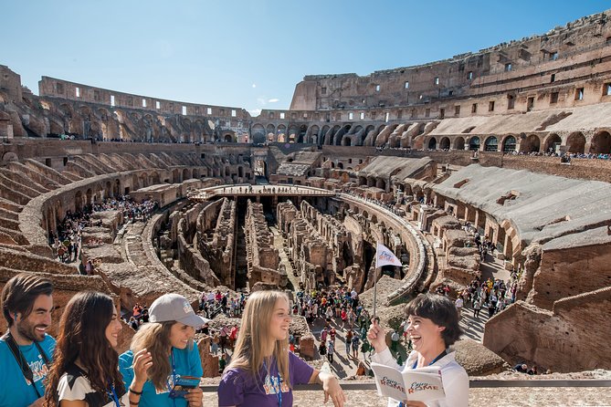 Rome: Colosseum Arena Floor, Roman Forum and Palatine Hill Tour - Walking through the Roman Forum