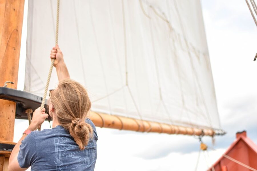 Salem: Historic Schooner Sailing Cruise - A drink on deck, with sensible limits