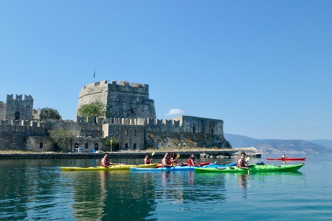 Sea Kayak Nafplio - Medieval Castles Tour - Palamidi rising 280 meters above the sea