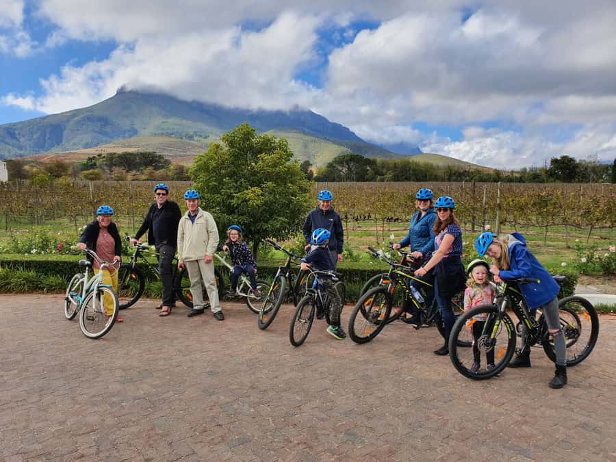 Stellenbosch: Historical Bike Tour & Wine Tasting - The first estate and the mountain setting