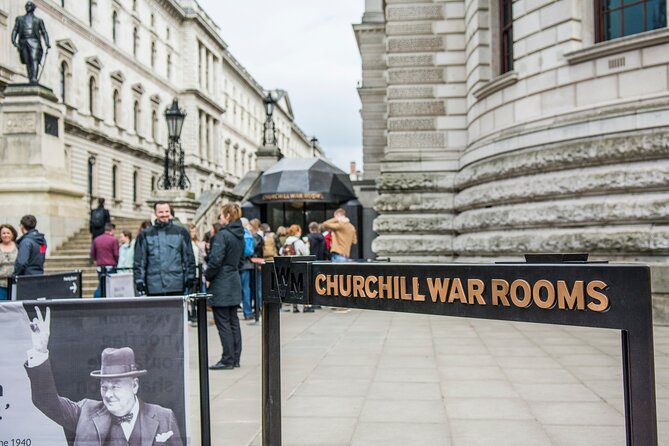 WW2 London Walking Tour & Churchill War Rooms Entrance Ticket - Churchill’s statue and the route toward the War Rooms